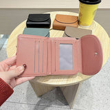 New Solid Color 3-Fold Wallet With Flip Cover_Cwab06253