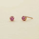 DECEMBER SIMPLE COLORED ZIRCONIA EARRINGS_CWMM5729