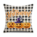 HALLOWEEN PLAID PRINT PILLOWCASE_CWMM1354