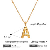 NICHE ALL MATCH TEMPERAMENT GLOSSY LETTER NECKLACE_CWAJE1893
