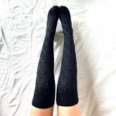 AUTUMN AND WINTER TWISTED SOLID COLOR PILE SOCKS_CWMS0854