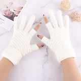 Women'S Winter Knitted Gloves With Two Fingers_Cwag0234