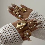 FASHIONABLE IRREGULAR BUTTERFLY COMBINED RING_CWMM3242