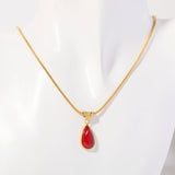 Fashionable Water Drop Blue Ocean Necklace_Cwaje05660
