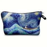Women Oil Painting Printed Cosmetic Bag_Cwab2268