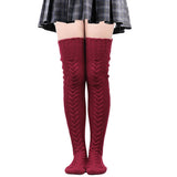 AUTUMN AND WINTER WARM SOLID COLOR KNEE SOCKS_CWMS0307