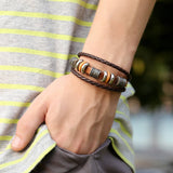SIMPLE HAND BEADED MULTI LAYER LEATHER BRACELET_CWMM4460