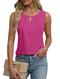 Solid Color Crew Neck Sleeveless Casual Vest