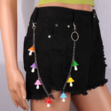 COLORED MUSHROOM HEAD PENDANT PANTS CHAIN_CWMM0675