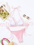 3D FLORAL BIKINI SET SEXY TRIANGLE CUP SWIMSUIT_CWMW0687