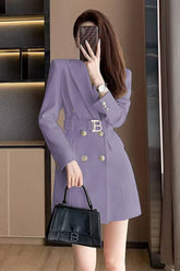 Cwobl00205_New Spring French Style Double-Breasted Suit Jack