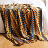 KNITTED STRIPED SOFA BLANKET BLANKET_CWMM0185