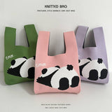 CARTOON PANDA 2024 NEW KNITTED HANDBAG_CWAB2385