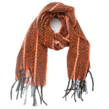 STRIPED FRINGE SCARF WINTER KNITTED SHAWL_CWASC0880