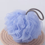 LARGE BATH FLOWER FOAMING NET TWO COLOR BATH POUF_CWMM3335