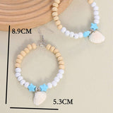 NEW SHELL BEADED PENDANT EARRINGS_CWAJE1555
