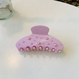Cwaha1529_Snowflake Dot Diamond Pearl Bow Hair Claw Clip