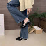 SILVER MARY JANE SHOES WOMEN CHUNKY HEEL_CWSHF0146