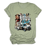 JUST A SMALL TOWN GIRL PRINT T SHIRT LOOSE FIT_CWTTS1525