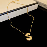 NEW LETTER PENDANT NICHE TEMPERAMENT NECKLACE_CWAJE2063