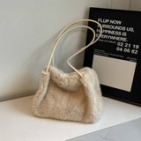 Winter Fashion Shoulder Bag Soft Casual Plush Bag_Cwab3919