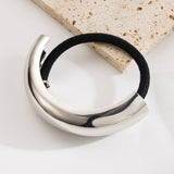 MINIMALIST METAL TUBE ELASTIC HAIR TIE BAND_CWAHA6195