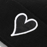 FASHIONABLE WARM KNITTED HAT WITH HEART STICKERS_CWAH2121