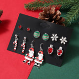 CHRISTMAS EARRING COMBINATION CARTOON EARRING SET_CWMM2611