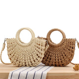 SEMI CIRCLE HOLLOW STRAW BAG_CWAB2098