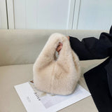 FAUX MINK FUR FLUFFY HANDBAG WOMEN SHOULDER BAG_CUAB00574