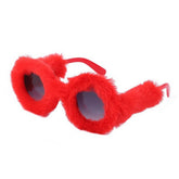 ROUND FRAME PLUSH FULL COVERAGE SUNGLASSES_CWASG0644