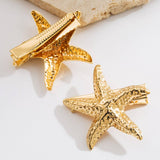 5PCS METAL STARFISH HAIR CLIPS BOLD BEACH STYLE_CWAHA6218