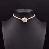 NATURAL FRESHWATER PEARL PETAL NECKLACE_CWAJE3824