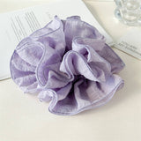 Large Blue Chiffon Scrunchie Ponytail Holder_Cwaha07529