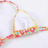 2024 NEW PRINTED FLORAL COLOR BLOCK SPLIT SWIMSUIT_CWMW0253