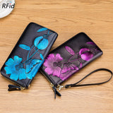 FASHION COWHIDE LONG ZIPPER GENUINE LEATHER WALLET_CWAB3736