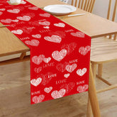Valentines Day Digital Printed Table Flag_Cwmm0787