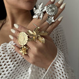 FASHIONABLE STACKING IRREGULAR HOLLOW ALLOY RING_CWMM3240