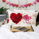 HOME PRINTED RED LOVE PILLOW COVER_CWMM0772