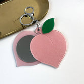 CREATIVE PEACH MIRROR WITH KEYCHAIN PORTABLE CUTE_CWMM6384