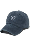SPRING SUMMER WASH HEART BASEBALL CAP SUN HAT CWAH0012