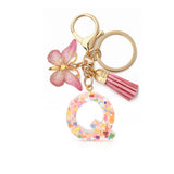 CRYSTAL LETTER SEQUIN RESIN KEYCHAIN_CWAJE0663