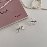 Versatile High-End Line Bow Earrings For Women