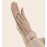 Womens Winter Plush Warm Cute Gloves_Cwag0064