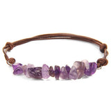 Cwaje3873_Bohemian Gravel Leather Cord Braided Bracelet
