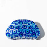 BLUE EYE PRINT HAIR CLAW CREATIVE FRENCH STYLE_CWAHA0315
