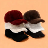 Women¡¯S Soft Short Brim Baseball Cap Fall Winter_Cwah04722
