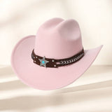 STAR DECOR WESTERN COWBOY FELT SUN HAT_CWAH3650