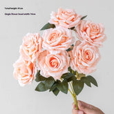 7 HEAD VINTAGE CAPPUCCINO ROSE BOUQUET DECOR_CWMM6593