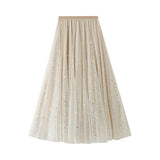 STARRY SEQUIN TULLE A LINE FAIRY MIDI SKIRT_CWBMS0389